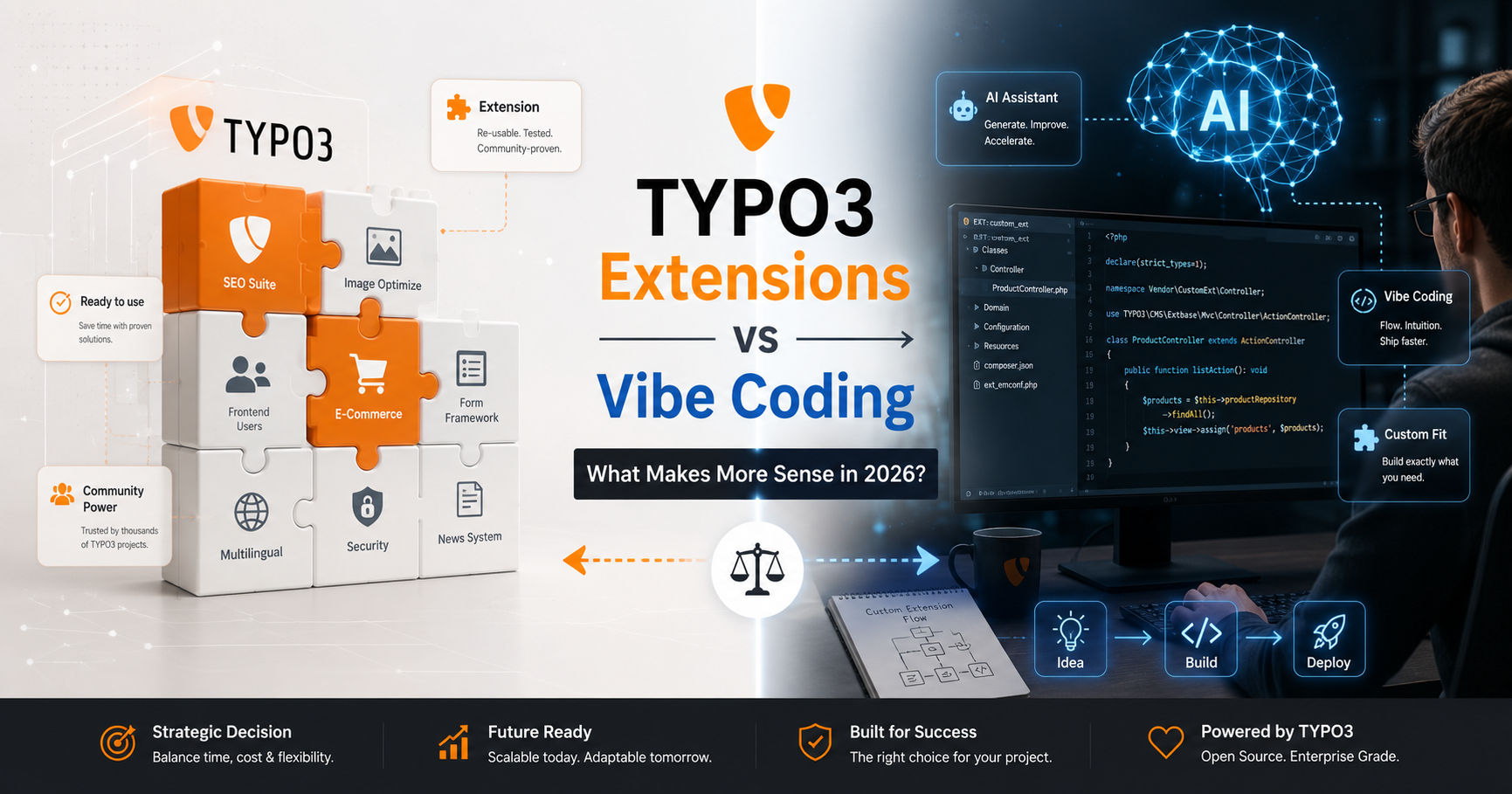 TYPO3 Extension nutzen oder selbst entwickeln? 2026